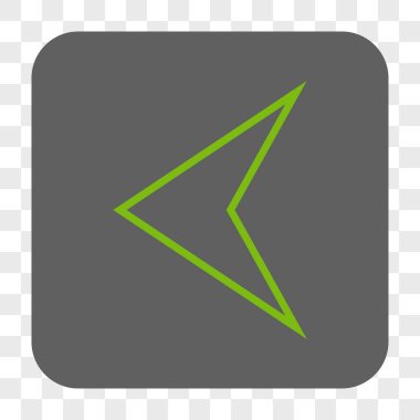 Ok ucu sol yuvarlak kare düğme