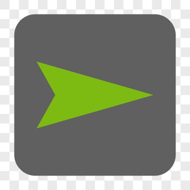 Ok ucu sağ yuvarlak kare düğme