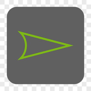 Ok ucu sağ yuvarlak kare düğme