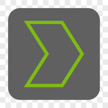 Ok ucu sağ yuvarlak kare düğme