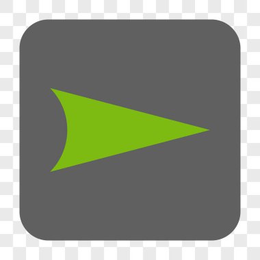 Ok ucu sağ yuvarlak kare düğme