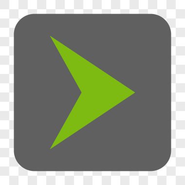 Ok ucu sağ yuvarlak kare düğme