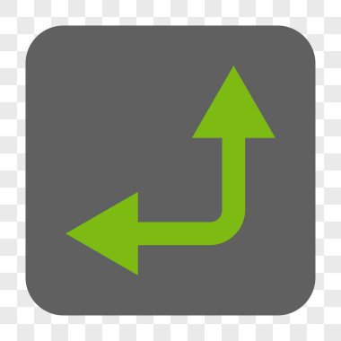 Bifurkasyon ok sol kadar kare düğme yuvarlak