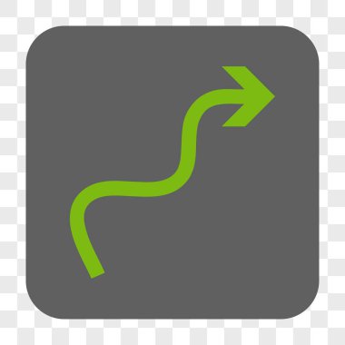 Eğri ok yuvarlak kare düğme