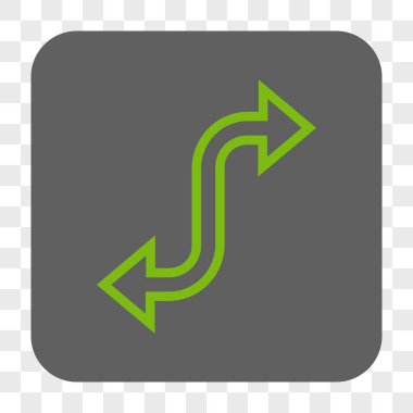 Eğri Exchange ok yuvarlak kare düğme