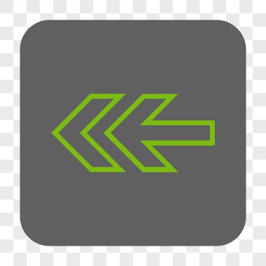 Yön sol yuvarlak kare düğme