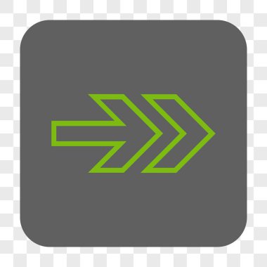 Yön sağ yuvarlak kare düğme