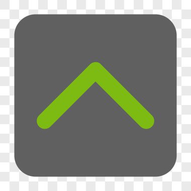 Yön yukarı yuvarlak kare düğme