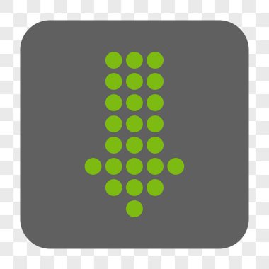 Yuvarlatılmış Kare düğme aşağı noktalı ok