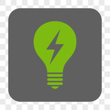 Elektrikli ampul yuvarlak kare düğme