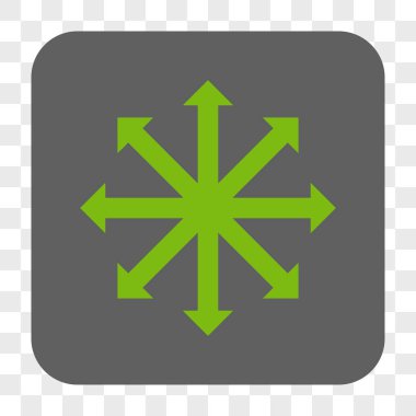 Genişletin okları yuvarlak kare düğme