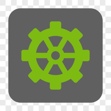 Dişli yuvarlak kare düğme