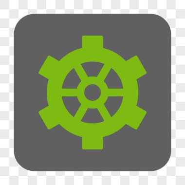 Dişli yuvarlak kare düğme