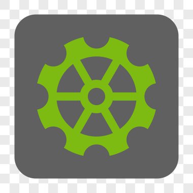 Dişli yuvarlak kare düğme