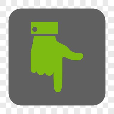 El işaretçisi yuvarlatılmış kare düğmesini basılı