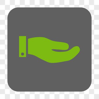 El yuvarlak kare düğme