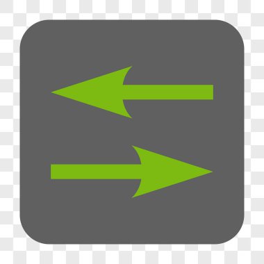 Yatay Exchange okları yuvarlak kare düğme