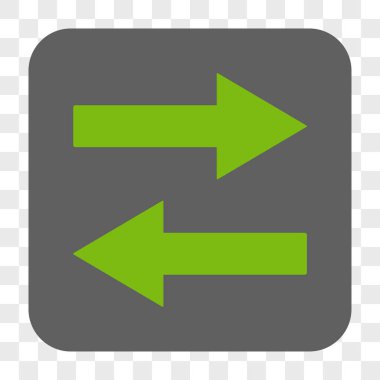 Yatay Çevir okları yuvarlak kare düğme