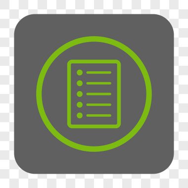 Liste sayfası yuvarlak kare düğme