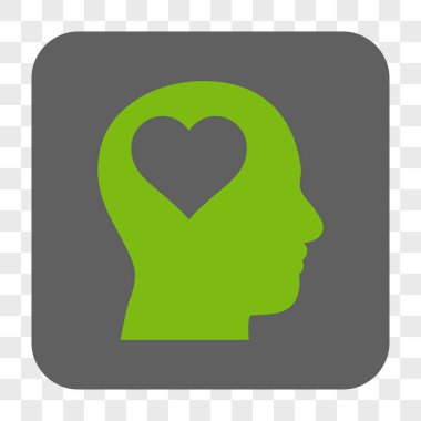 Sevgili baş yuvarlak kare düğme