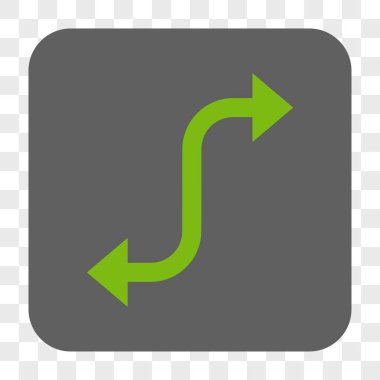 Ters viraj ok yuvarlak kare düğme