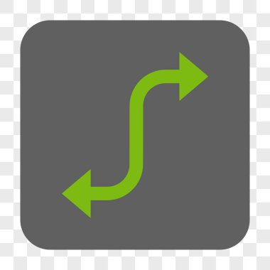 Ters viraj ok yuvarlak kare düğme