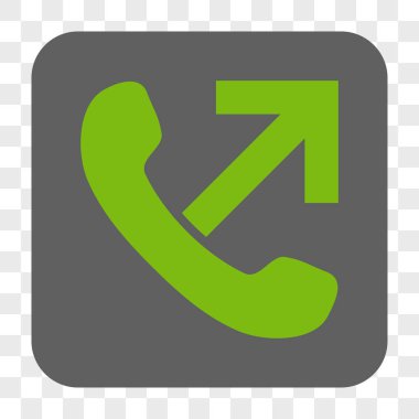 Çağrı giden yuvarlak kare düğme