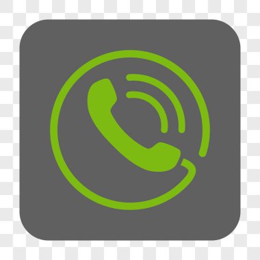 Telefon görüşmesi yuvarlak kare düğme