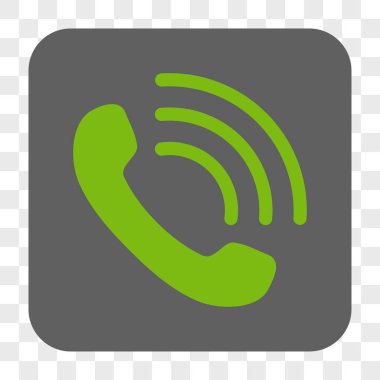 Telefon görüşmesi yuvarlak kare düğme