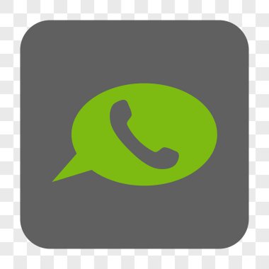 Telefon mesajı yuvarlak kare düğme