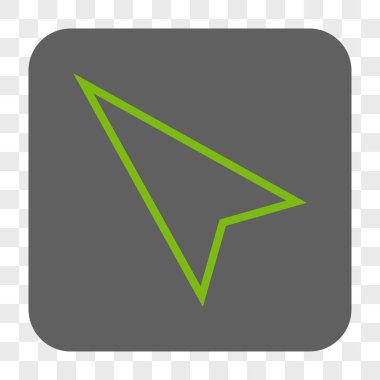 İşaretçi sol kadar kare düğme yuvarlak