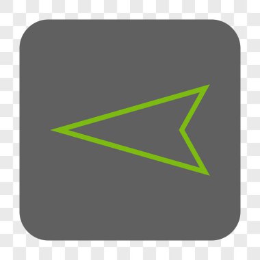 İşaretçi sol yuvarlak kare düğme