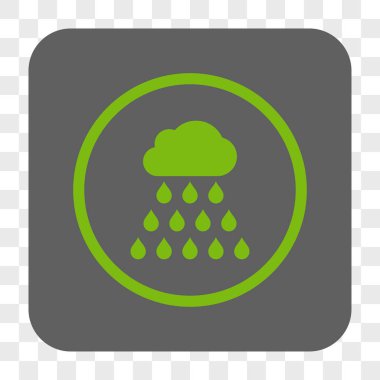 Yağmur bulutu yuvarlak kare düğme
