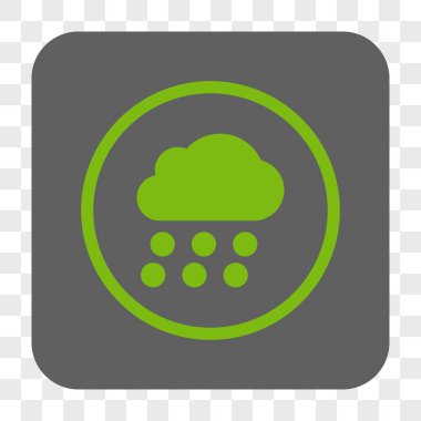 Yağmur bulutu yuvarlak kare düğme