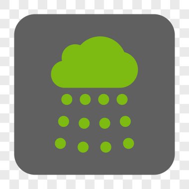 Yağmur bulutu yuvarlak kare düğme