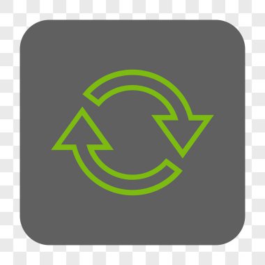 Yenile okları yuvarlak kare düğmesi