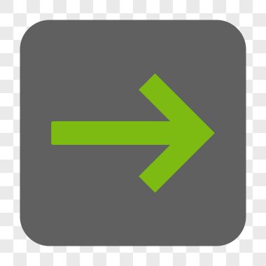 Sağ ok yuvarlak kare düğme