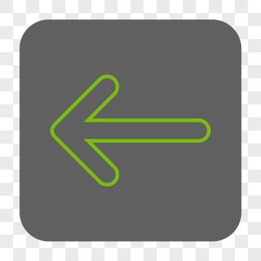 Yuvarlak ok sol yuvarlak kare düğme