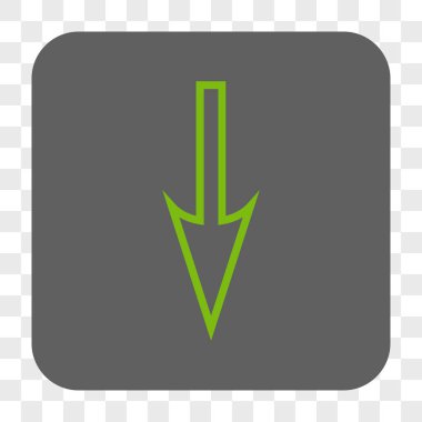 Yuvarlatılmış Kare düğme aşağı ok keskin