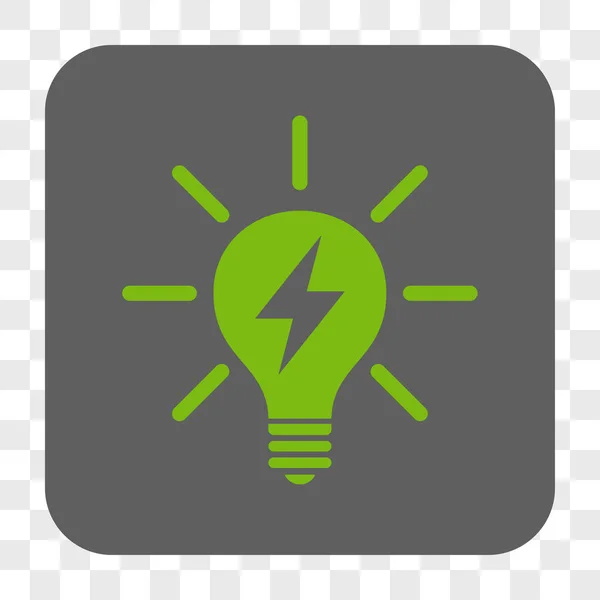 Ampoule électrique arrondie bouton carré — Image vectorielle
