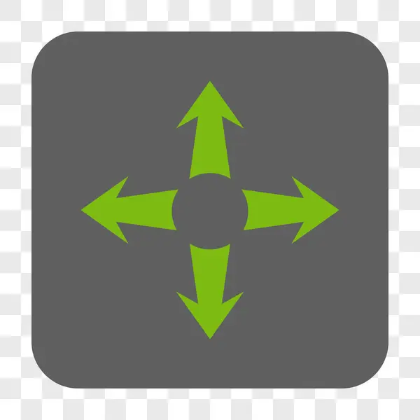 Кнопка Expand Arrows Rounded Square — стоковый вектор