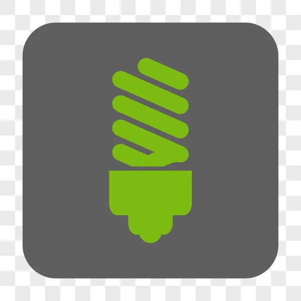Ampoule fluorescente arrondie bouton carré — Image vectorielle