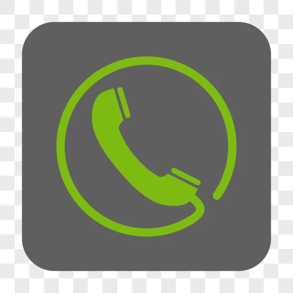 Телефон округлая квадратная кнопка — стоковый вектор