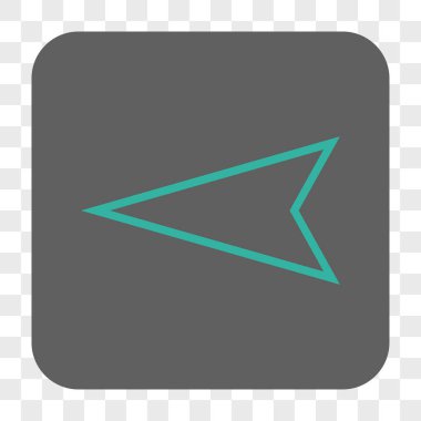 İşaretçi sol yuvarlak kare düğme