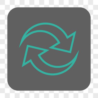 Yenile okları yuvarlak kare düğmesi