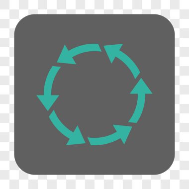 Döndürme Ccw yuvarlak kare düğme