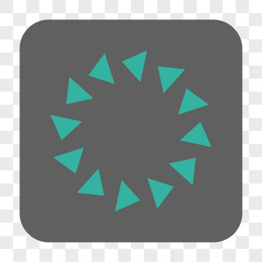 Döndürme Ccw yuvarlak kare düğme