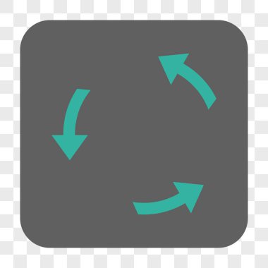 Döndürme Ccw yuvarlak kare düğme