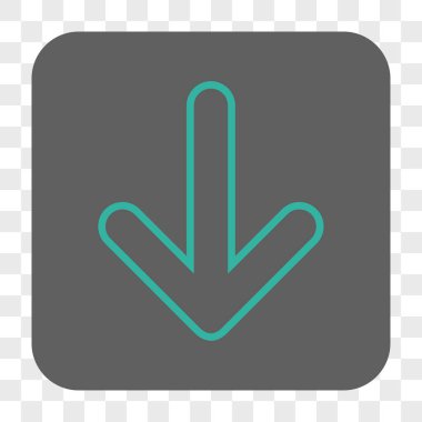 Yuvarlatılmış Kare düğme aşağı yönlü ok