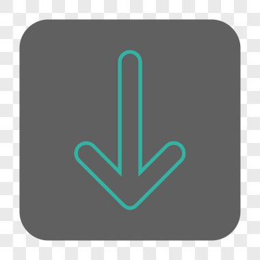 Yuvarlatılmış Kare düğme aşağı yönlü ok